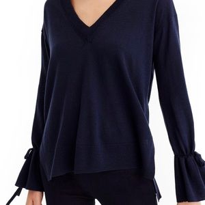 J Crew navy V neck sweater size small